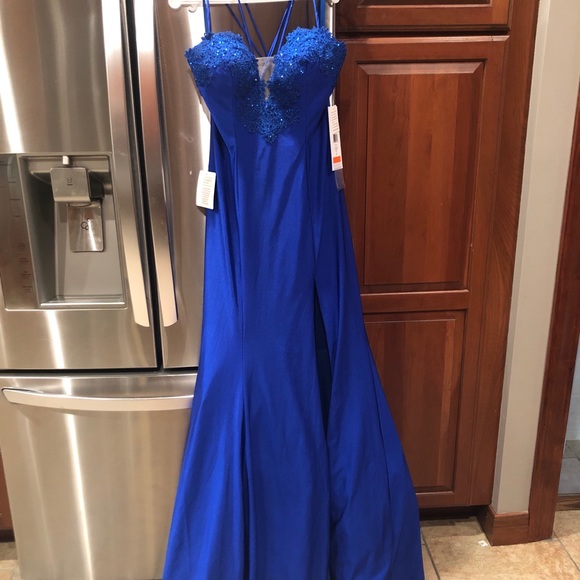 Size 8 NWT Royal Blue Dress - Picture 2 of 3